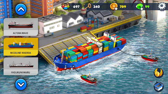 Port City Mod Apk Ship Tycoon 1.15.1 Download (Unlimited Money, Hacks) 4