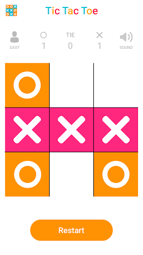 Colorful Tic Tac Toe Screen 2