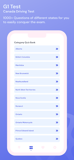 G1 Test: Canada Driving Test Screen 2