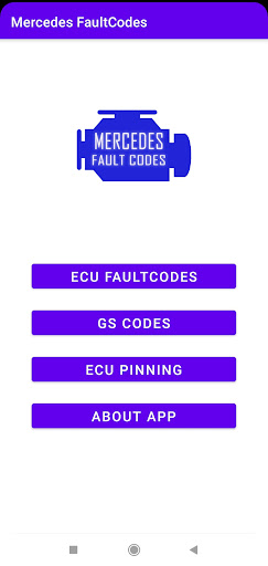 Android application Mercedes trucks fault codes screenshort