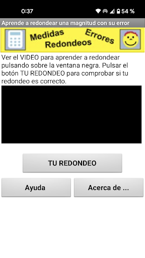 Android application AprendeRedondeo MagnitudError screenshort