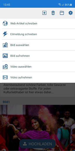 DIALOG 5 Reporter-App Screen 2