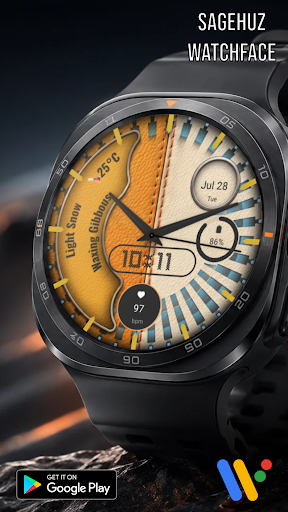 A124 Leather Hybrid Watch Face screenshot 4