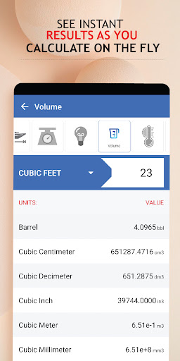 Unit Converter - kg to lbs, cm Screen 3
