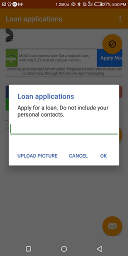 Loans and credit Screen 3
