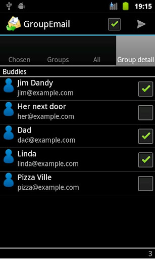 Android application GroupEmail screenshort