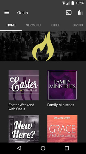 Android application Oasis of Praise screenshort