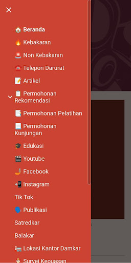 Android application DAMKAR SIAP screenshort
