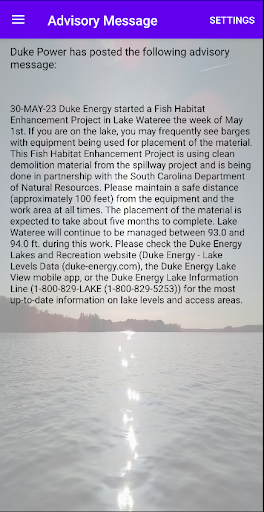 Wateree Water Watcher Screen 2