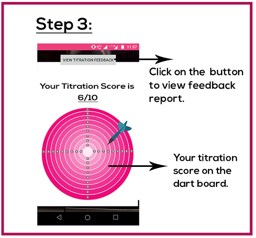 Titration ColorDarts Screen 3