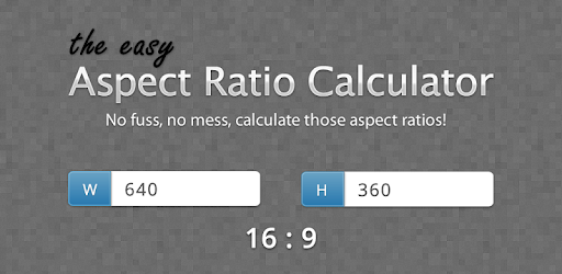 Calculate Aspect Ratio Online