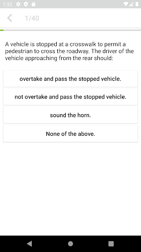DMV Practice Test Louisiana Screen 2