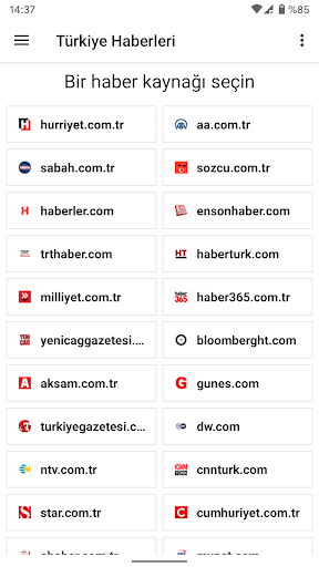 Android application Türkiye Haberleri screenshort