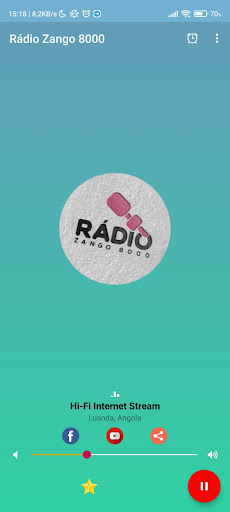 Android application Rádio Zango 8000 screenshort
