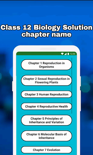 Screenshot of Class 12 Biology (जीव विज्ञान)