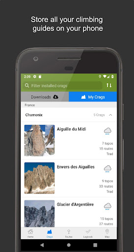 Android application Rockfax Climbing Guides screenshort