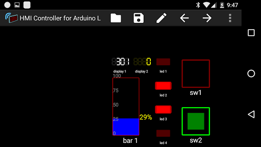 Android application HMI Controller for Arduino L screenshort