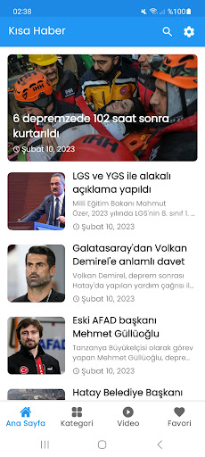 Kısa Haberler Screen 3