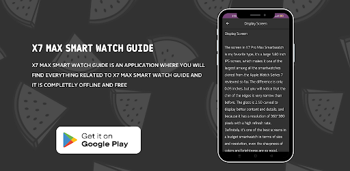 X7 Max Smart Watch Guide Screen 3
