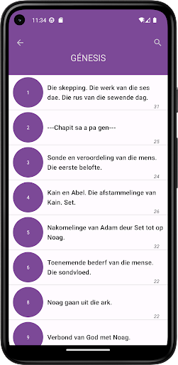 Android application Afrikaans 1933/1953 Bible screenshort