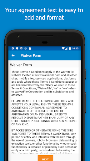 WaiverFile Screen 3