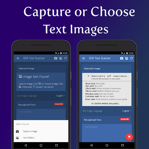 Android application OCR TextScanner: Image to Text screenshort