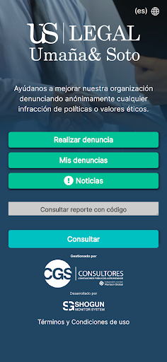 Android application US LEGAL & CGS Presentaciones screenshort