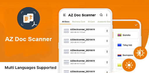 Android application AZ Doc Scanner Multi Language screenshort