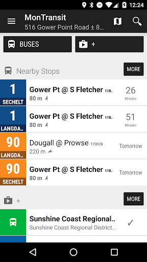 Android application Sunshine Coast TS Bus - MonTr… screenshort
