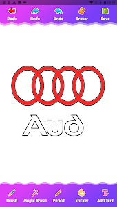 coloração do logotipo do carro
