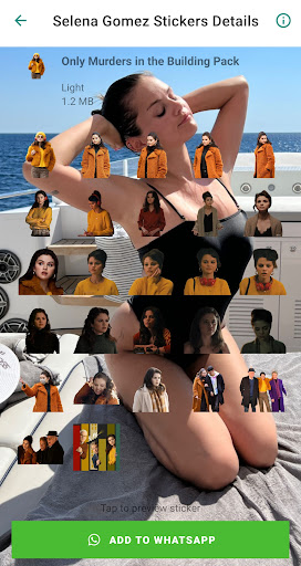 Selena Gomez WA Stickers App Screen 3