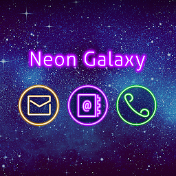 Ikoonprent Neon Galaxy Theme