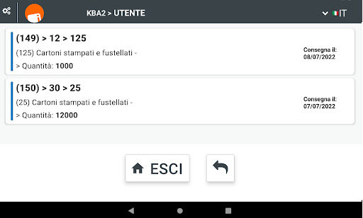 inFactory Consuntivo Screen 3