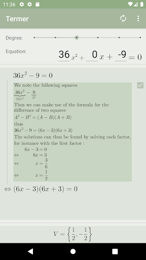 Termer Mathematics Screen 2