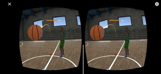 Realidade virtual de basquete