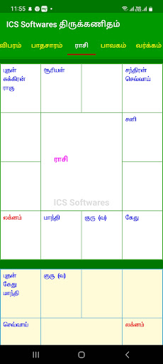 ICS Software Tamil AstrologyS1 Screen 2