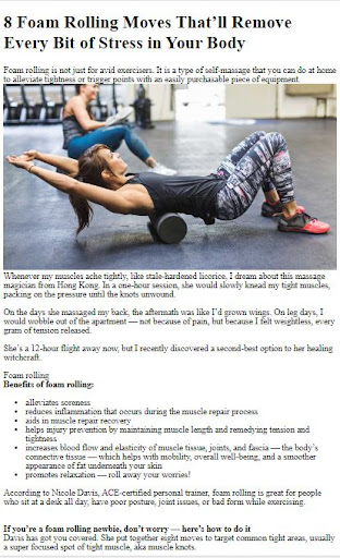 Android application How to Do Foam Roller Exercise screenshort