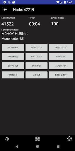 Android application Node Remote for Allstar Nodes screenshort