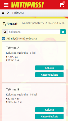 Konevuokraamo Vatupassi Screen 2