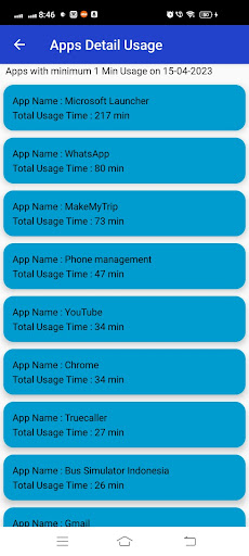 Apps Usage Tracker and More Screen 3