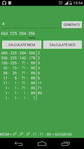 Lcm - Gcf App Screen 3