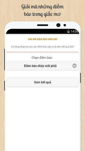 Android application Giải mã Điềm Báo Giấc Mơ screenshort