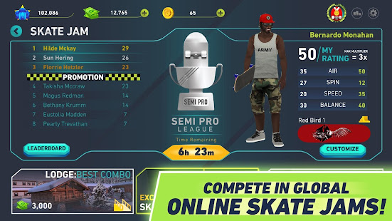 Skate Jam - Pro Skateboarding MOD APK (Premium/Unlocked) screenshots 1