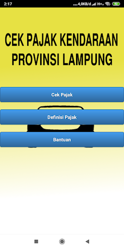 Android application Cek Pajak Kendaraan Lampung screenshort