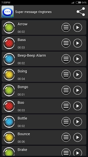Super Message Ringtones Screen 2