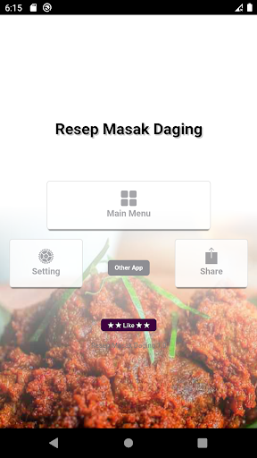 Android application Resep Masak Daging screenshort