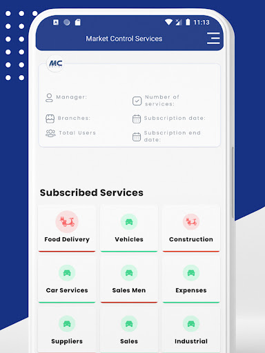 Android application Softex Dashboard screenshort