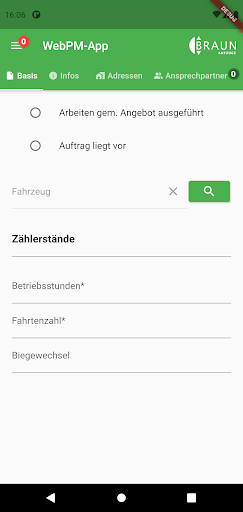 WebPM APP Screen 2