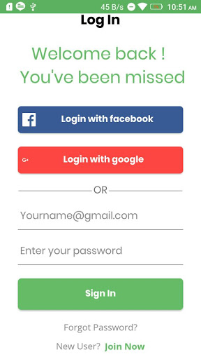 Android application Fresh Fill screenshort