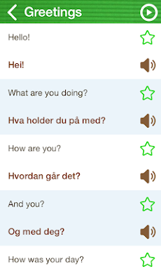 Learn Norwegian Phrasebookのおすすめ画像2